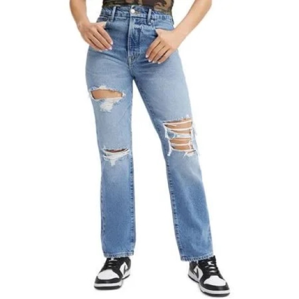 Good American Good Boy Straight Jeans in indigo244
